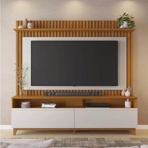 Home NT 1340 Larg. 1.83m FreijóOff Ripado para TV até 65 - Notável