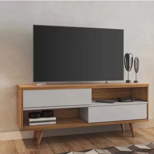 Rack Bancada NT 1180 Larg.1.35m Freijó/Off para TV até 50"- Notável